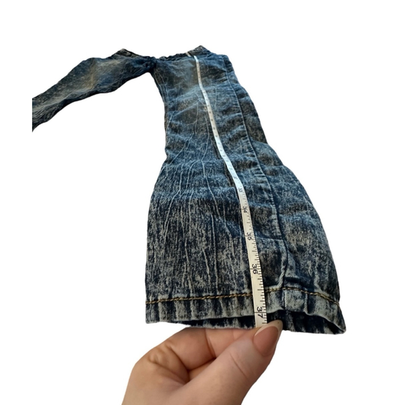 Indigo Rein Jeans Bleach Wash Blue Denim Jeans Stretchy Skinny Low Rise Y2K - Picture 8 of 10